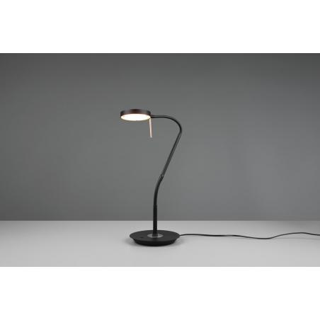 Monza black desk lamp with dimmer Trio
