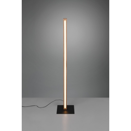 Bellari LED wooden floor lamp with dimmer Trio