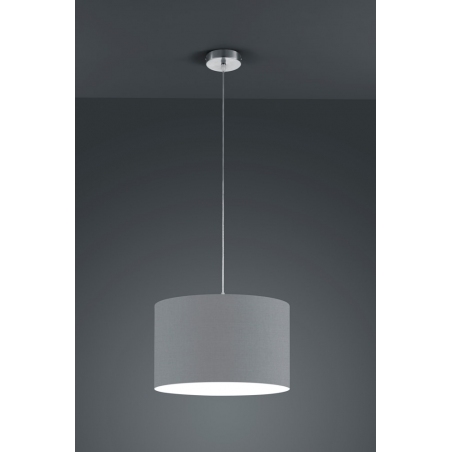 Hotel 40 nickel matt&grey pendant lamp with shade Trio
