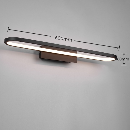 Gianni LED 60 black modern bathroom wall lamp Trio