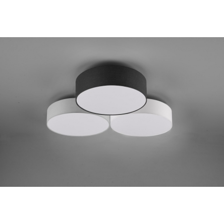 Lugano 65 white&grey&black ceiling lamp with shade Trio