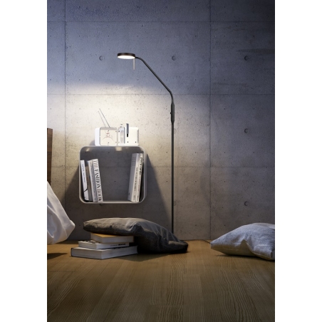 Monza LED black adjustable floor lamp Trio