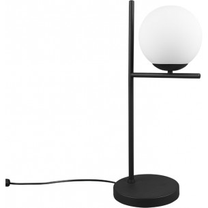 Pure white&amp;black glass ball table lamp Trio