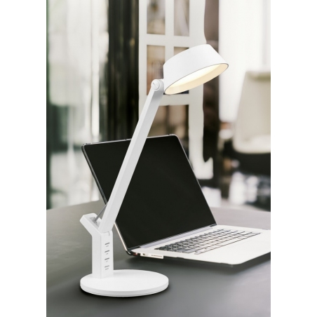 Ava LED white modern desk lamp Trio