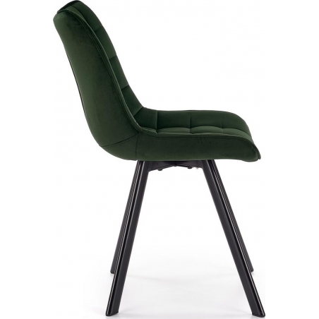 Krzesło tapicerowane pikowane K332 Ciemno Zielone Halmar