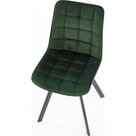 Krzesło tapicerowane pikowane K332 Ciemno Zielone Halmar