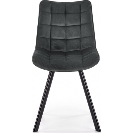 Krzesło tapicerowane pikowane K332 Ciemny popiel Halmar