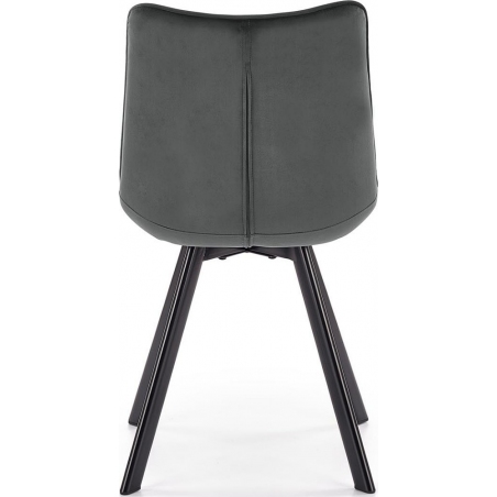 Krzesło tapicerowane pikowane K332 Ciemny popiel Halmar