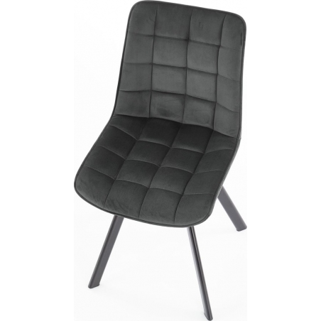 K332 dark grey quilted upholstered chair Halmar