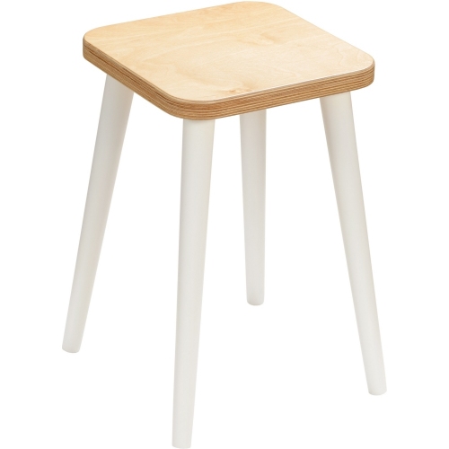 Freakexpo 54 white wooden stool Moon Wood