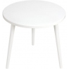 Crystal White 47 white round coffee table Moon Wood