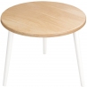 Freakexpo 47 white wooden round coffee table Moon Wood