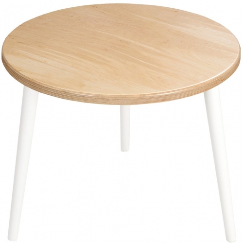 Freakexpo 54 white wooden round coffee table Moon Wood