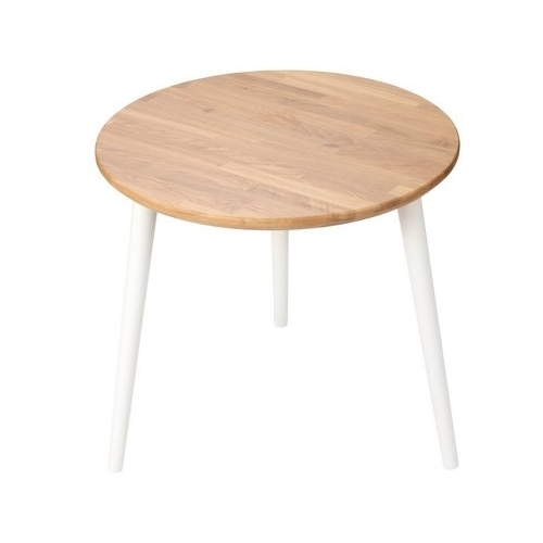 Modern Oak 47 oak&amp;white wooden round coffee table Moon Wood