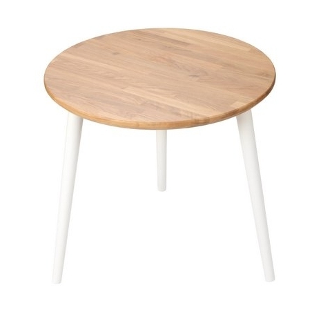 Modern Oak 47 oak&amp;white wooden round coffee table Moon Wood