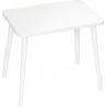 Stylowy Skandynawski stolik prostokątny Crystal White 47 Biały Moon Wood do salonu.