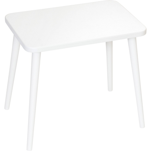 Stylowy Skandynawski stolik prostokątny Crystal White 54 Biały Moon Wood do salonu.