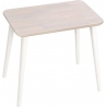 Stylowy Skandynawski stolik prostokątny Scandi White 47 Dąb bielony/Biały Moon Wood do salonu.