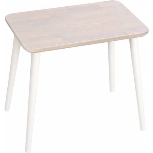 Scandi White 54 whitewash oak&amp;white rectangular coffee table Moon Wood