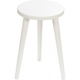 Stylowy Taboret skandynawski Crystal White II 47 Biały Moon Wood do kuchni i przedpokoju.