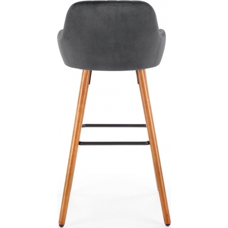 H-93 75 dark grey bar chair with wooden legs Halmar