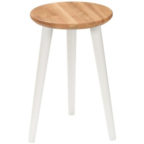 Modern Oak 47 oak&amp;white wooden stool Moon Wood