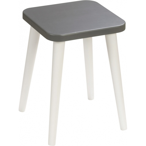 Naveen 34 graphite&amp;white square children's stool Moon Wood