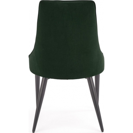 Krzesło welurowe pikowane K365 Ciemno zielone Halmar