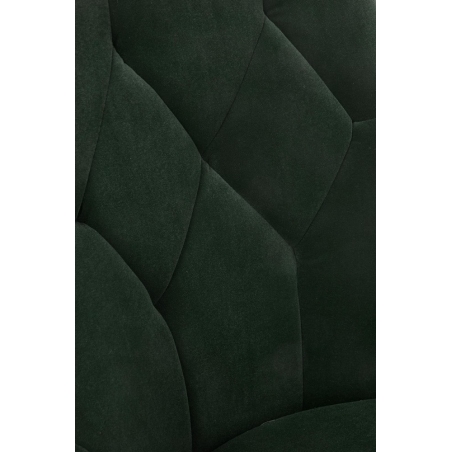 K365 dark green quilted velvet chair Halmar
