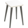 Crystal White 47 white&amp;graphite scandinavian stool Moon Wood