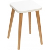 Crystal White 54 white&amp;oak scandinavian stool Moon Wood