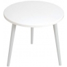 Crystal White 47 white&amp;grey round coffee table Moon Wood