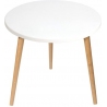 Crystal White 47 white&amp;oak scandinavian coffee table Moon Wood