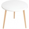 Crystal White 47 white&amp;beech scandinavian coffee table Moon Wood