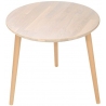 Scandi White 47 whitewash oak&amp;beech wooden round coffee table Moon Wood