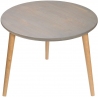 Scandi Gray 47 grey oak&amp;oak wooden round coffee table Moon Wood