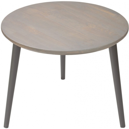 Scandi Gray 54 grey oak&amp;graphite wooden round coffee table Moon Wood