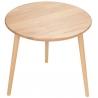 Natural 47 beech wooden round coffee table Moon Wood