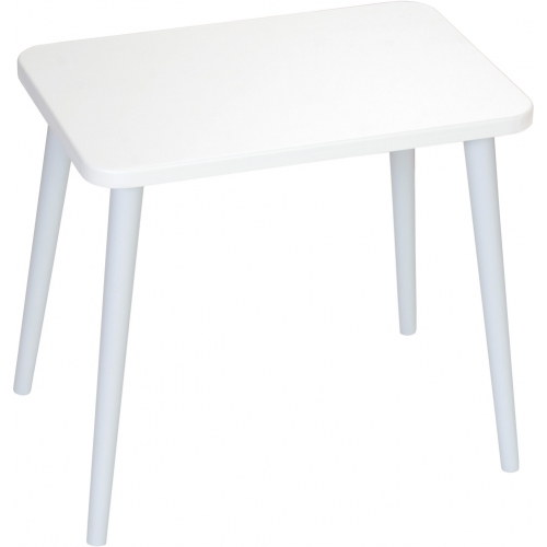 Stylowy Skandynawski stolik prostokątny Crystal White 47 Biały/Szary Moon Wood do salonu.