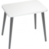 Stylowy Skandynawski stolik prostokątny Crystal White 47 Biały/Grafitowy Moon Wood do salonu.