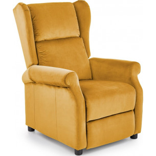 Agustin II yellow velvet armchair Halmar