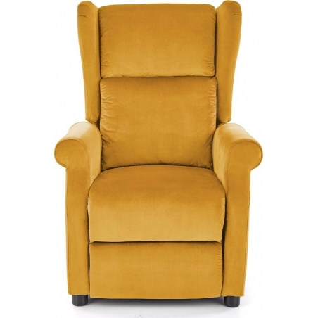 Agustin II yellow velvet armchair Halmar
