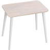 Stylowy Skandynawski stolik prostokątny Scandi White 47 Dąb bielony/Szary Moon Wood do salonu.