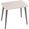 Stylowy Skandynawski stolik prostokątny Scandi White 47 Dąb bielony/Grafitowy Moon Wood do salonu.