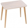 Scandi White 54 whitewash oak&amp;oak rectangular coffee table Moon Wood