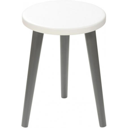 Crystal White II 47 white&amp;graphite scandinavian stool Moon Wood