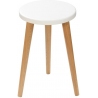 Crystal White II 54 white&amp;oak scandinavian stool Moon Wood