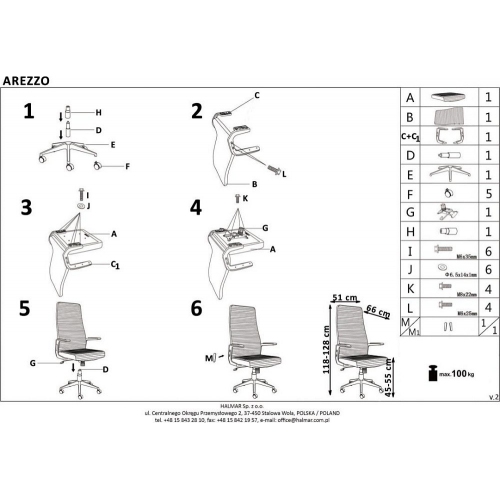 Arezzo grey office armchair Halmar