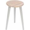Scandi White 47 whitewash oak&amp;grey wooden stool Moon Wood