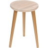 Scandi White 47 whitewash oak&amp;oak wooden stool Moon Wood